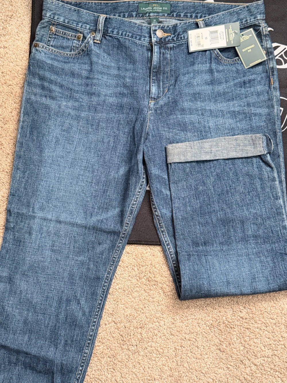 Lauren Ralph Lauren Women's Blue Denim Boyfriend Jeans